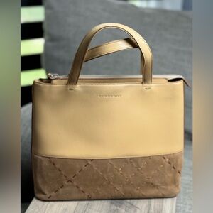 BURBERRY Handbag stitch leather/Suede Women brown stitch